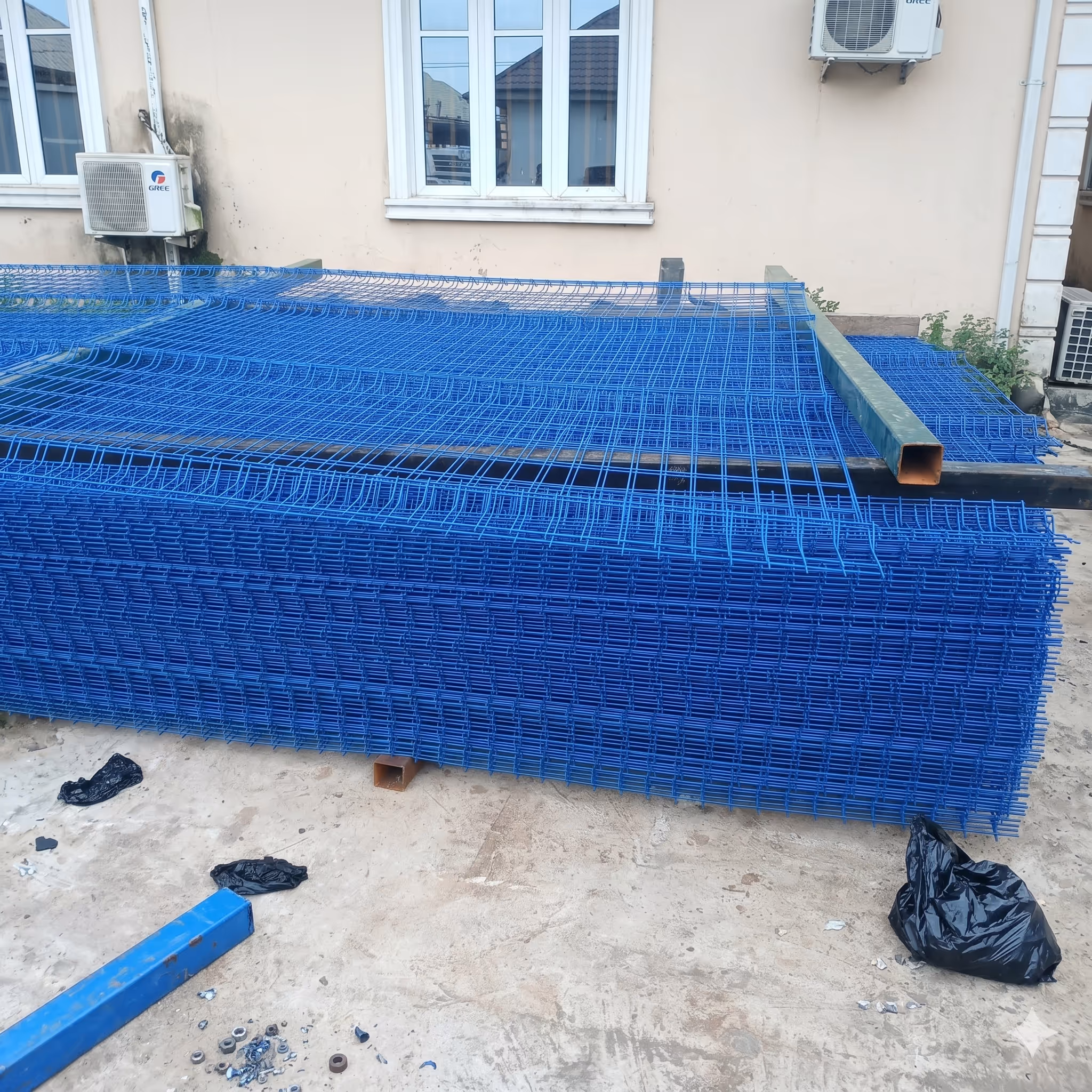 Blue 3D Welded Mesh